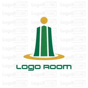 No775 Iの文字をモチーフにしたロゴ【アルファベット、I、緑、シンプル、安定、信頼、建築、建設、製造、不動産、設備】