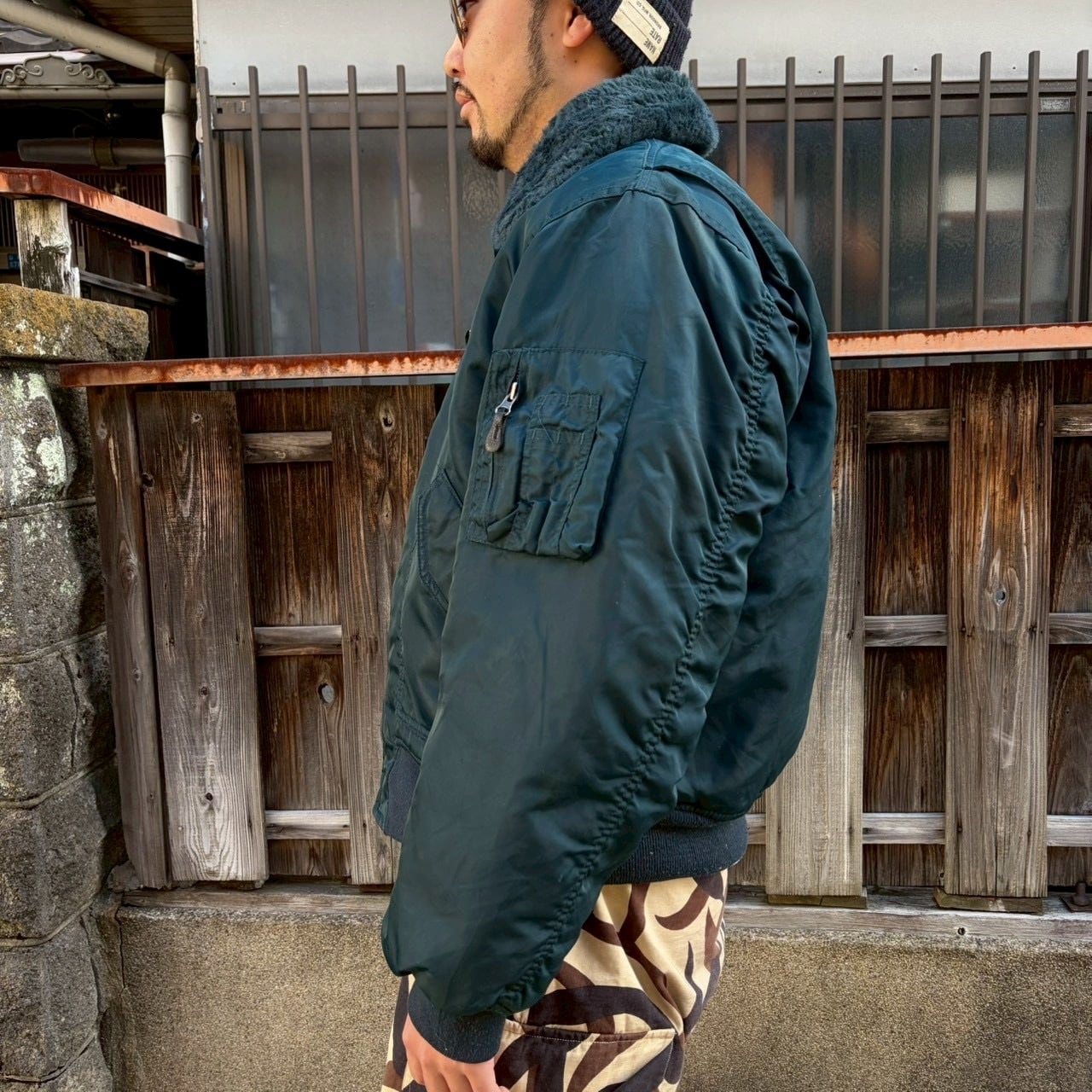 90s フライトジャケット B-15タイプ CWU クルージャケット ボア付き
