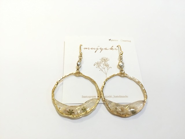 mujyaki 【イヤリング変更可能】フープのピアス