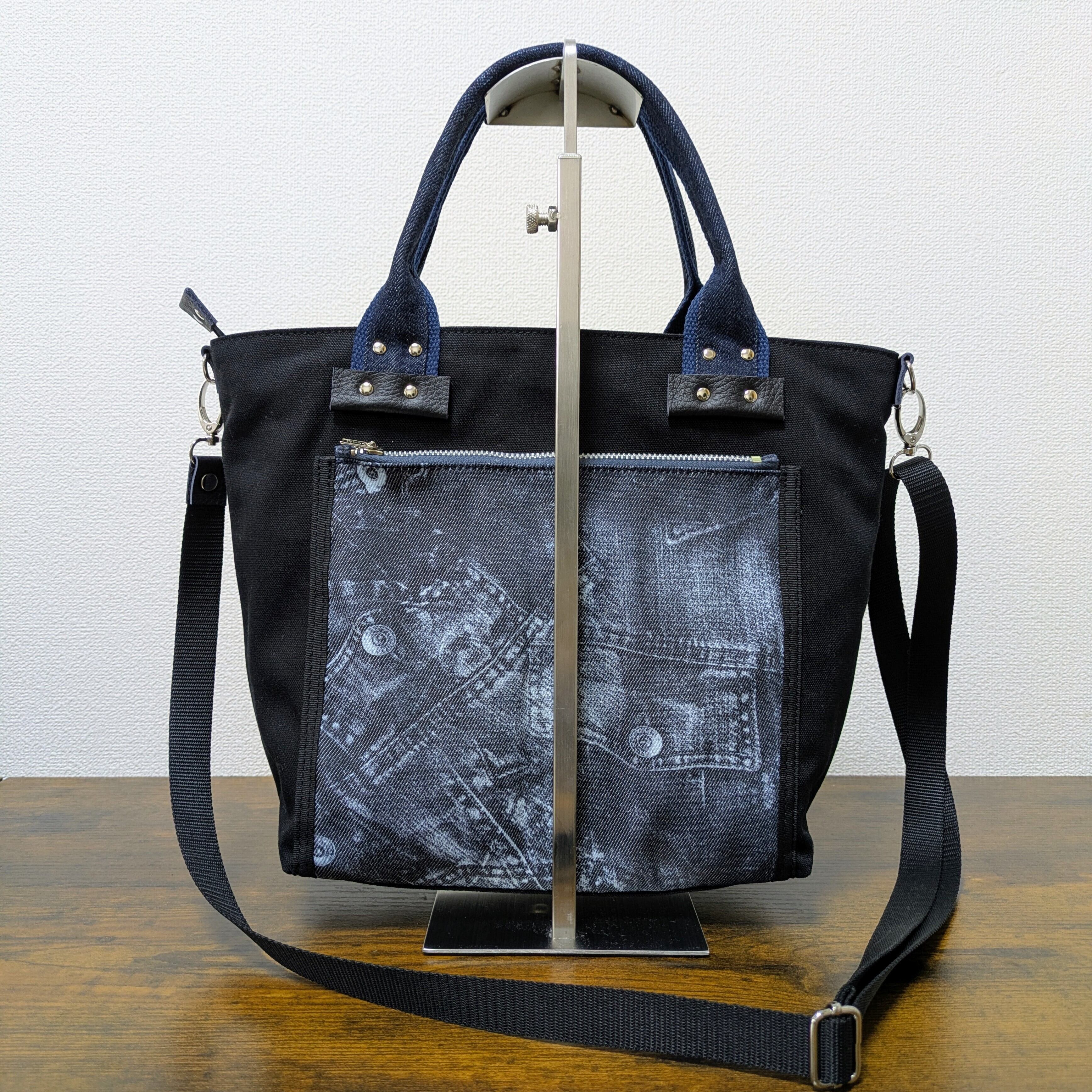 Blue Butterfly】デニムリメイク トートバッグ（専用商品） | pipin