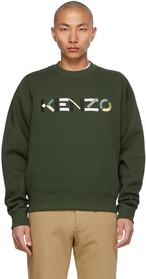 KENZO　ロゴスウェットシャツ　カーキマルチカラー