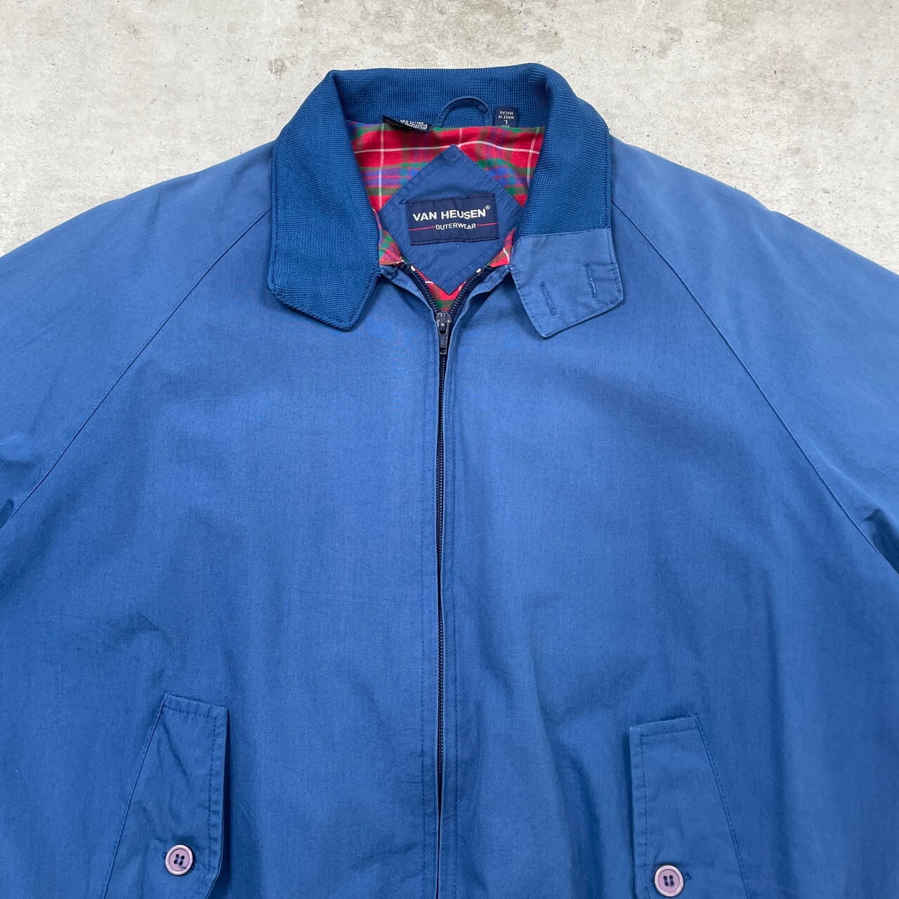 90年代 VAN HEUSEN スイングトップ ハリントンジャケット チェック 