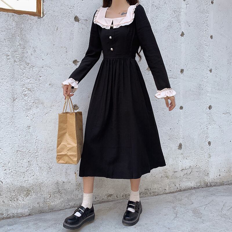 ワンピース シック かわいい ガーリー シンプル ロングワンピ 韓国ファッション アイドル 381 Sweetly ワンピース シック かわいい ガーリー シンプル ロングワンピ 韓国ファッション アイドル 381 Sweetly