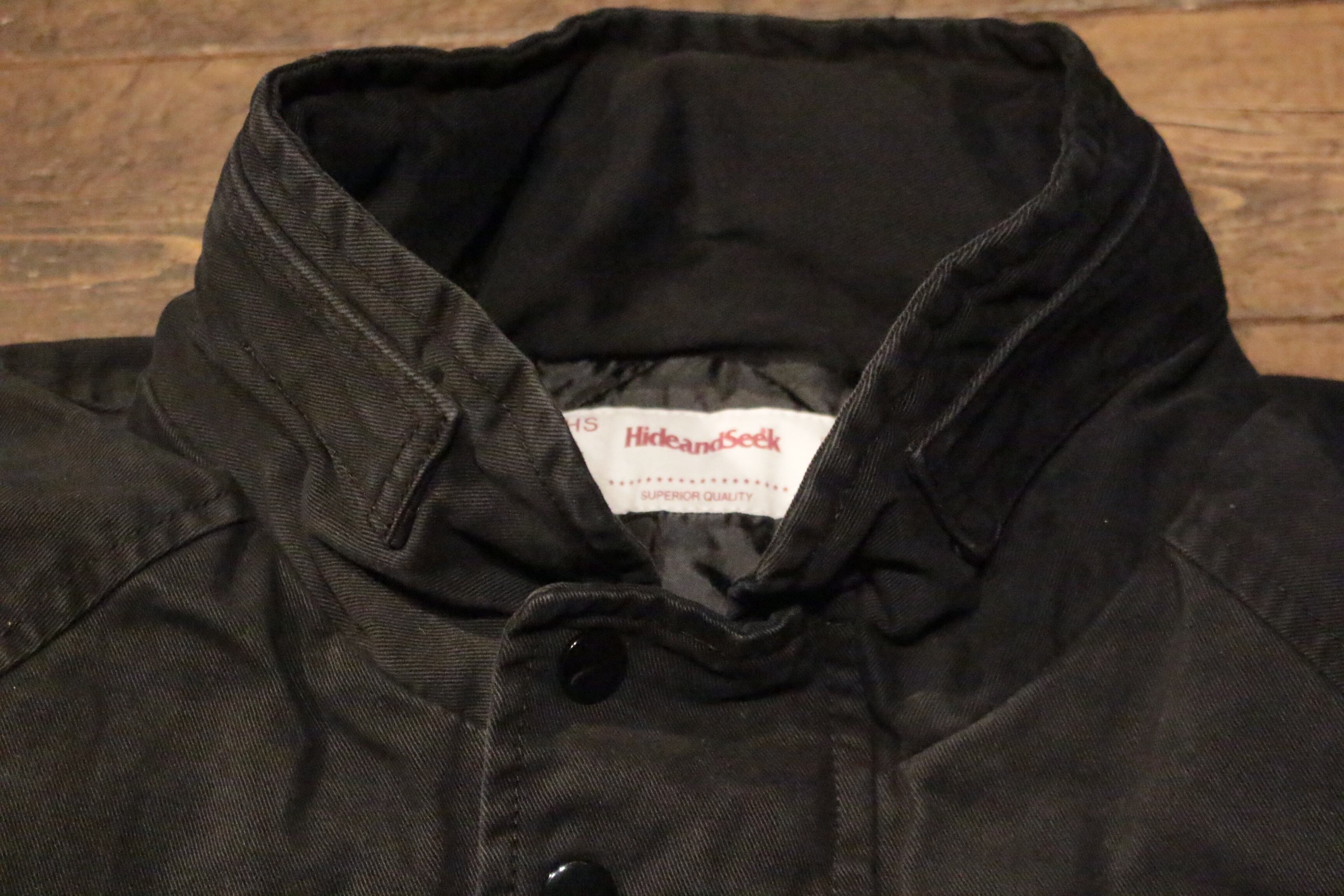 HIDE AND SEEK】Washed Sailing Jacket -BLACK （ハイドアンドシーク