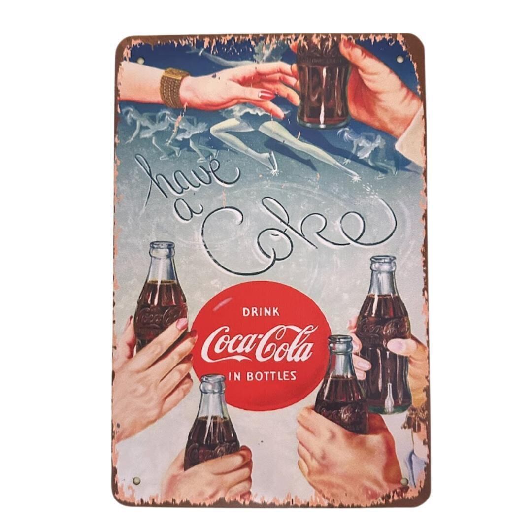 レトロ ブリキ看板 コカ・コーラ cheers 20×30cm | ルモウスジャパン