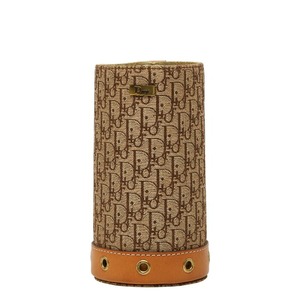 ディオール トロッター - ペンスタンド ペンケース ベージュ ブラウン キャンバス レザー レディース Dior 【中古】