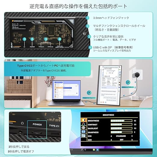 LGGST P5 モバイルモニター 15.6インチ FHD 1080P ノードパ LGGST P5 モバイルモニター 15.6インチ FHD 1080P ノードパ Amazon.co