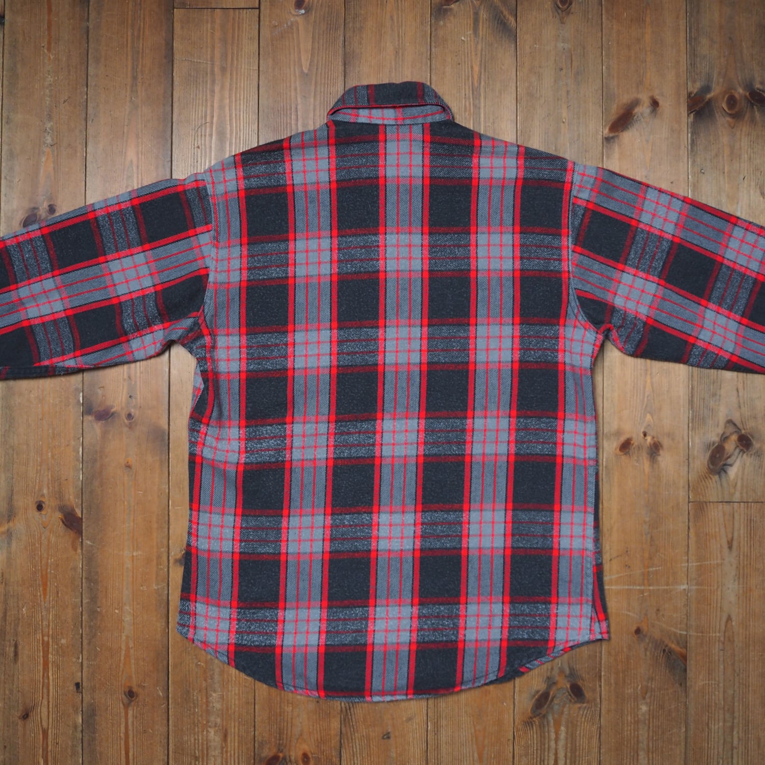 80's “ST.JOHN'SBAY× BIGMAC” heavy flannel shirt | 古着屋シミー