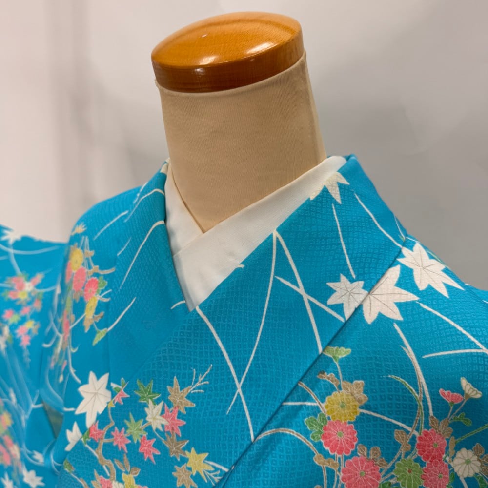 long＊咲きこぼれる花＊有松鳴海絞り浴衣 花 藍色 A698 | PAY ID