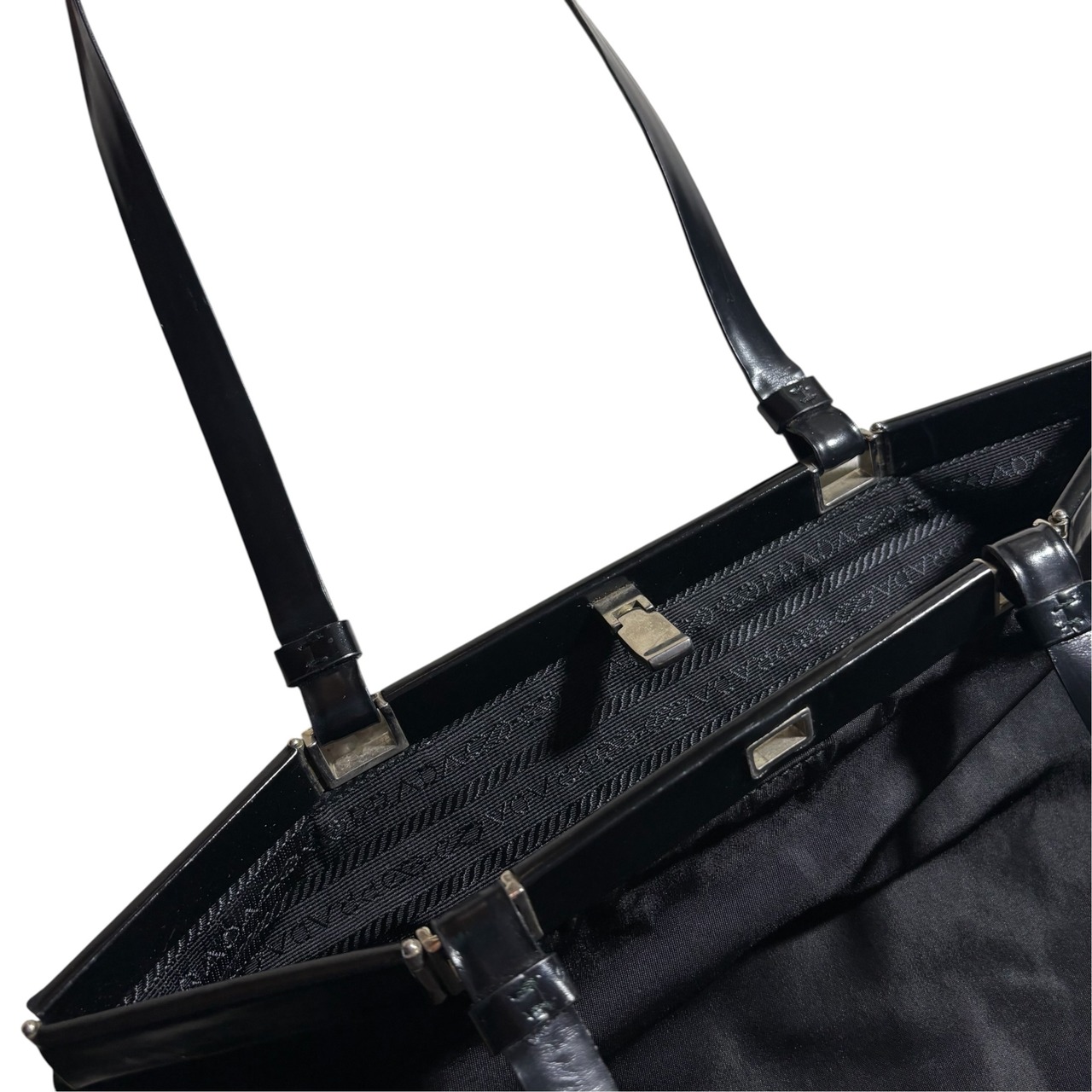 PRADA black nylon tote bag