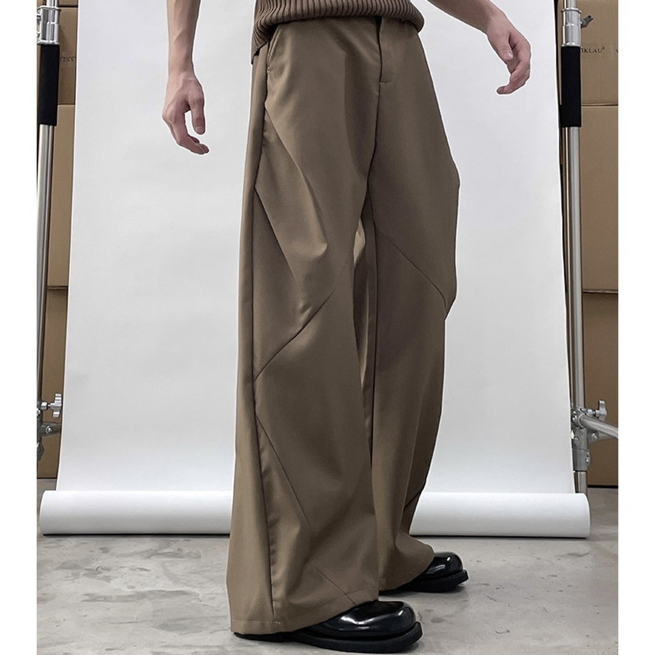 パネルルーズカジュアルスーツパンツ　928