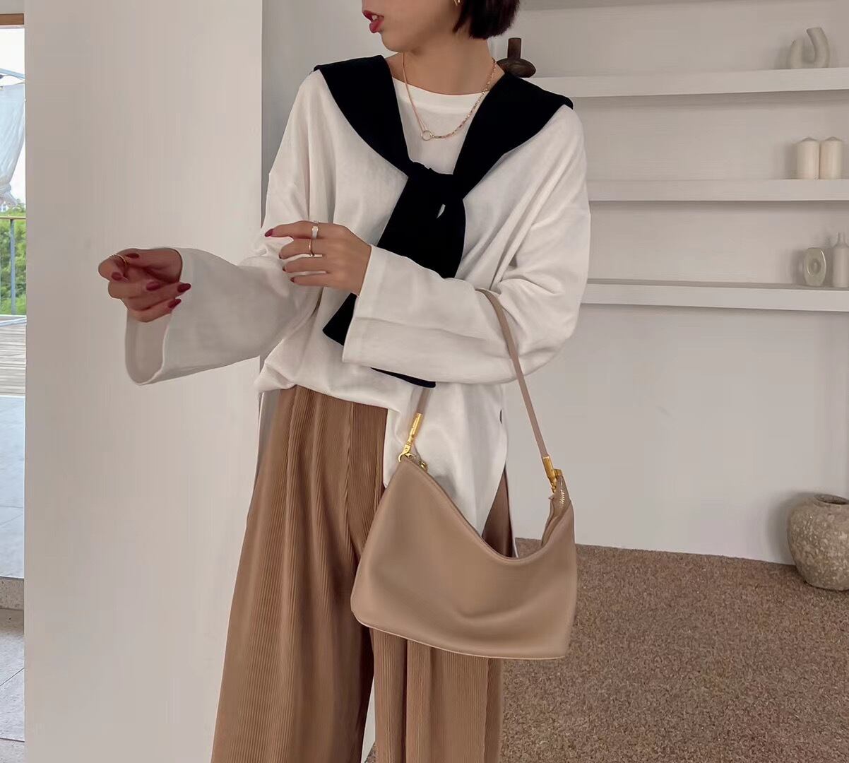 柄ハンドバッグ