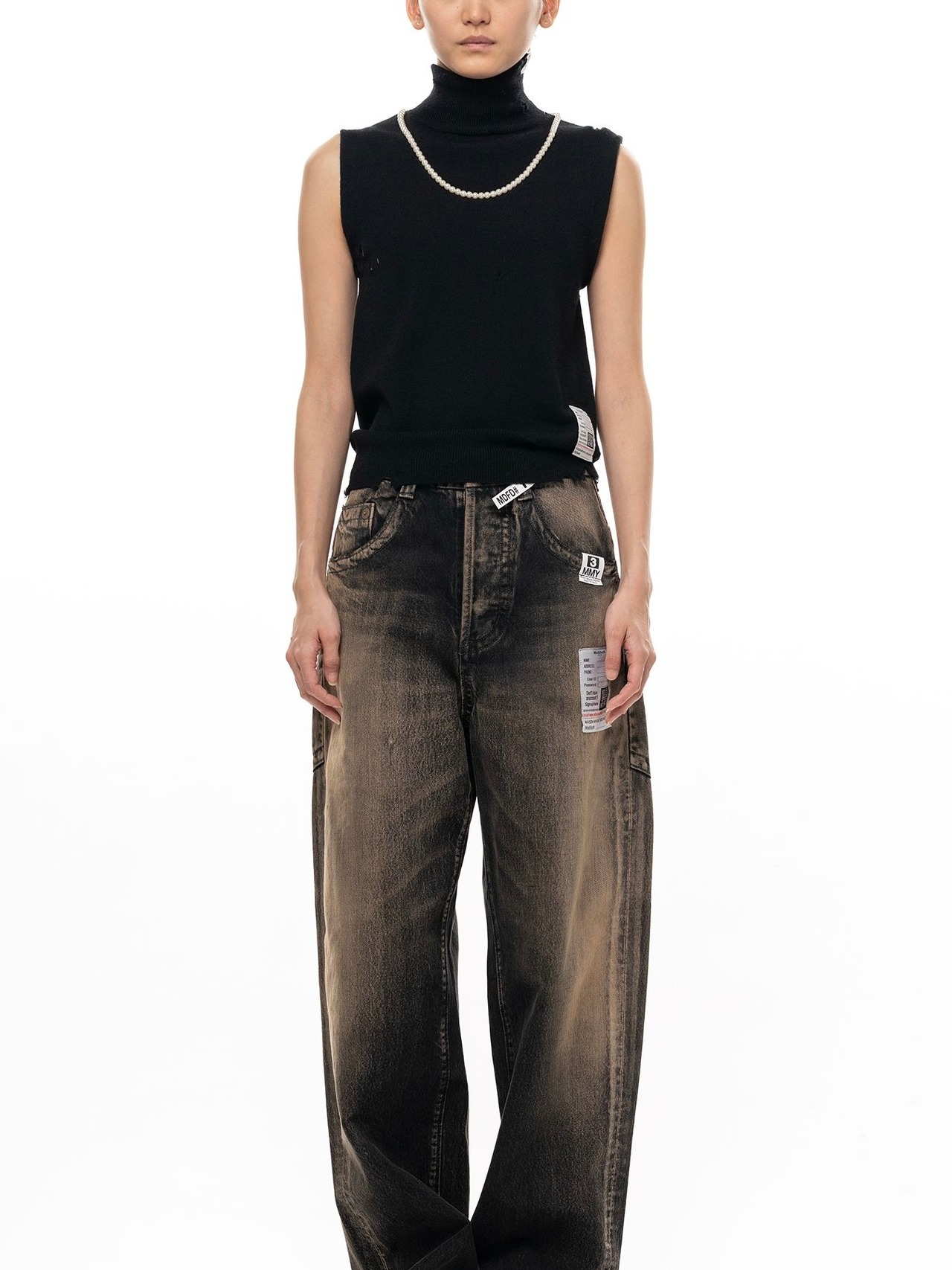 【26AW】Maison MIHARA YASUHIRO ミハラヤスヒロ / トップス / Pearl Distressed Sleeveless Knit Sweater - 4