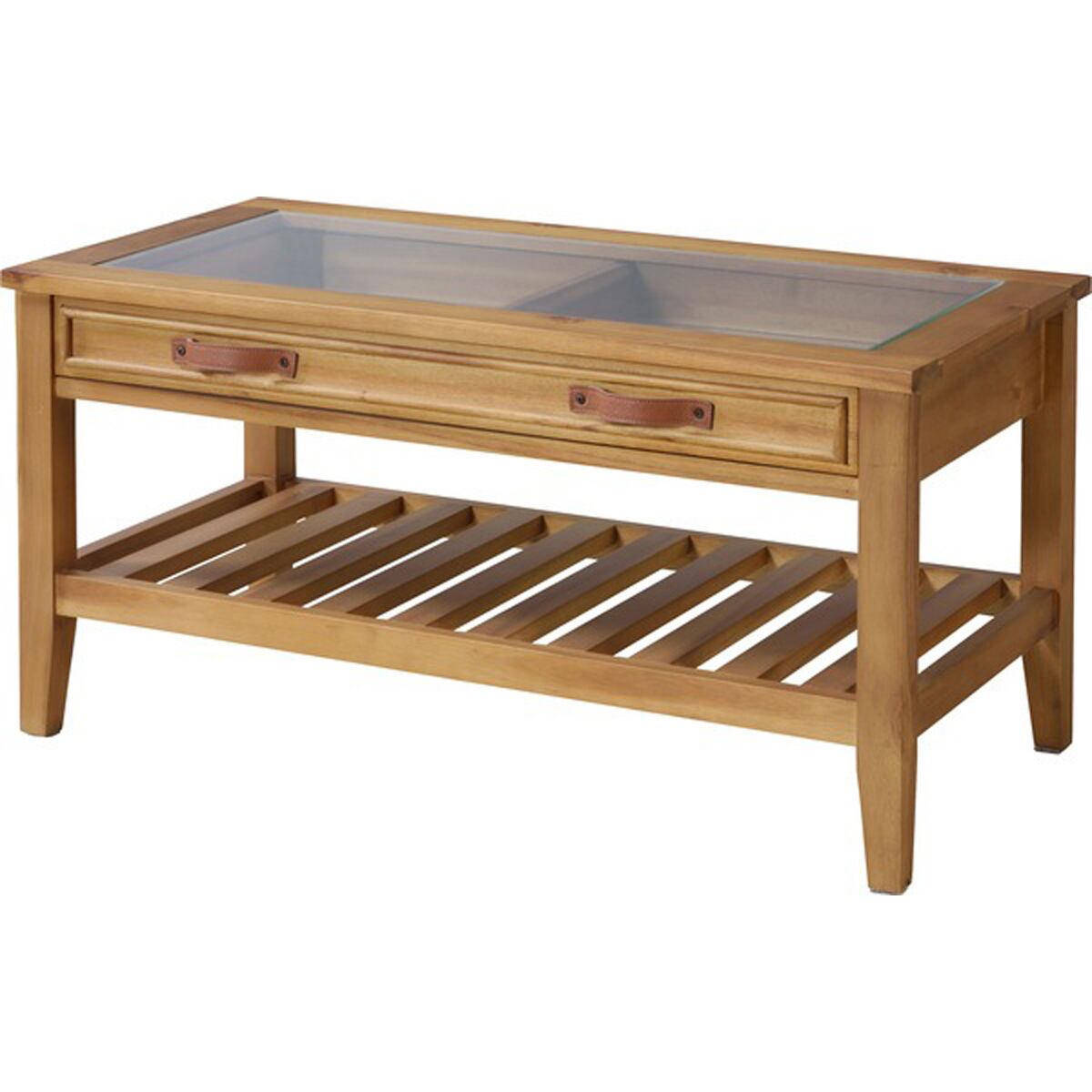 コレクションテーブル GT-871 コレクション シンプル かっこいい 棚付き ガラス リビングテーブル 木製 リビング 収納 テーブル