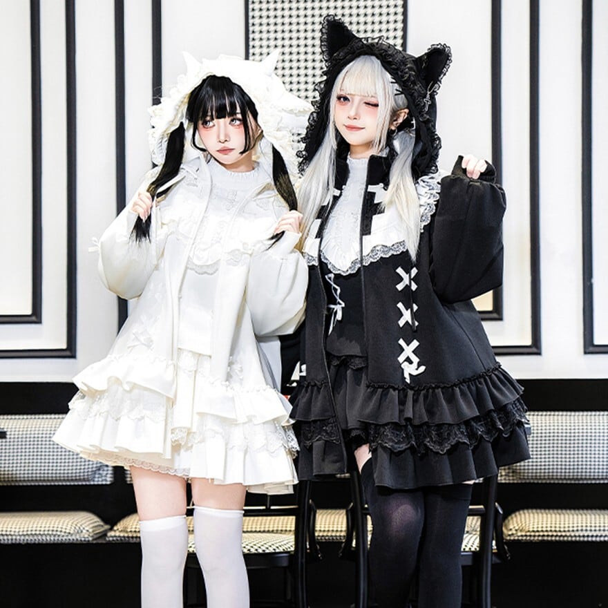 地雷系 天使悪魔帽子 天使界隈×双子コーデ向け｜WithU | ゴスロリ通販