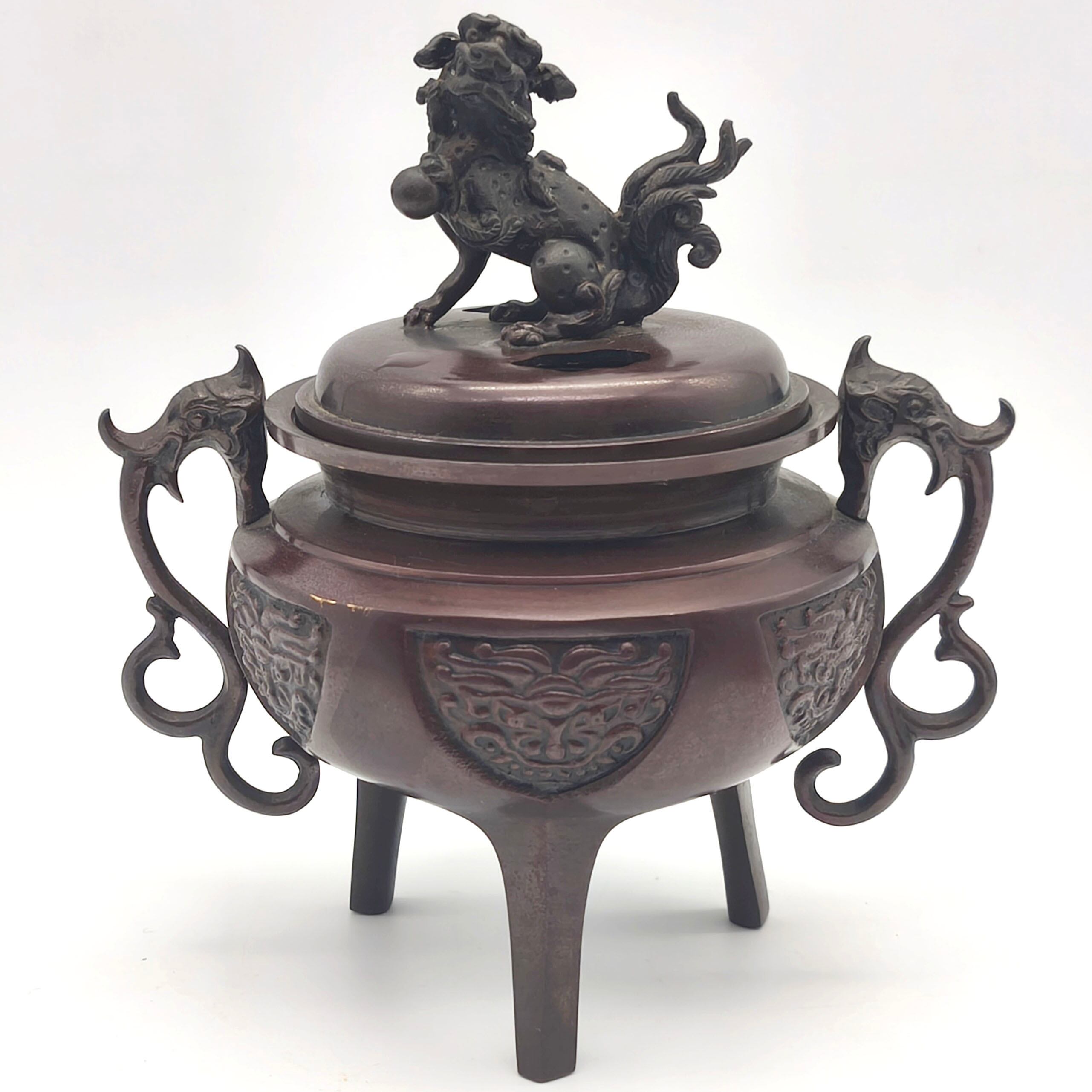 翡翠・双龍・孔雀・香炉・No.190518-066・梱包サイズ60