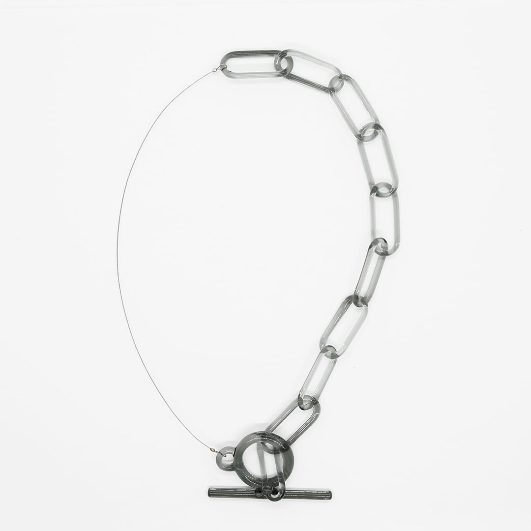 _cthruit シースルーイット oval_half (S) necklace ネックレス【Black】
