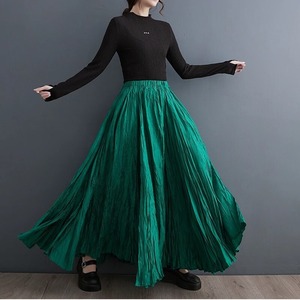Long Pleated Skirt