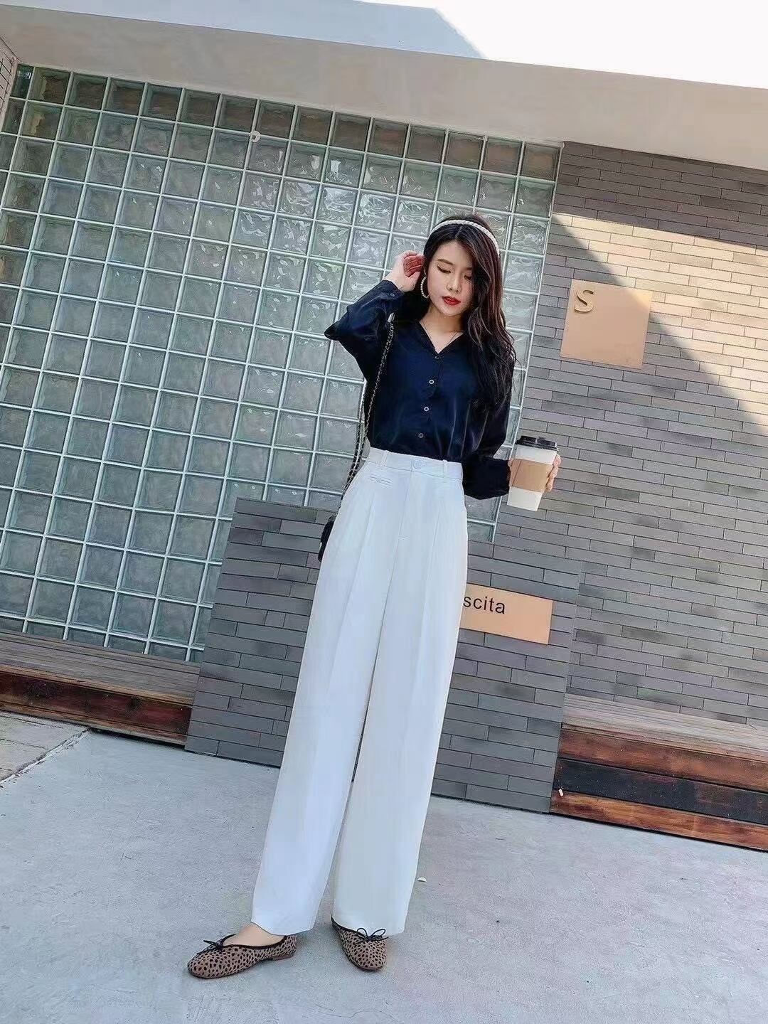 タック入り　ワイドパンツ　AJ1362-A01