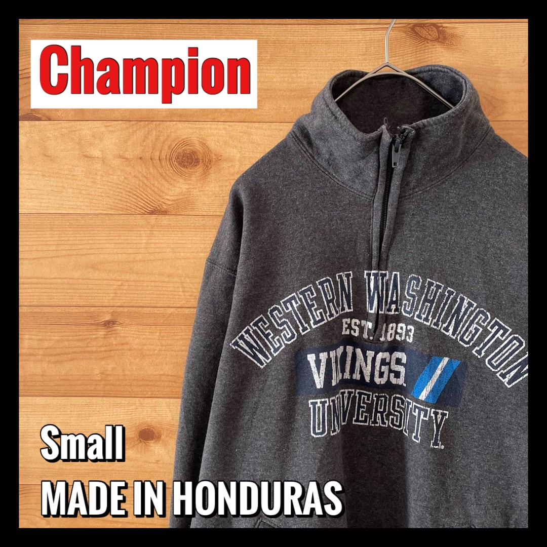 Champion ハーフジップ スウェット カレッジ NCAA 大学 スポーツ