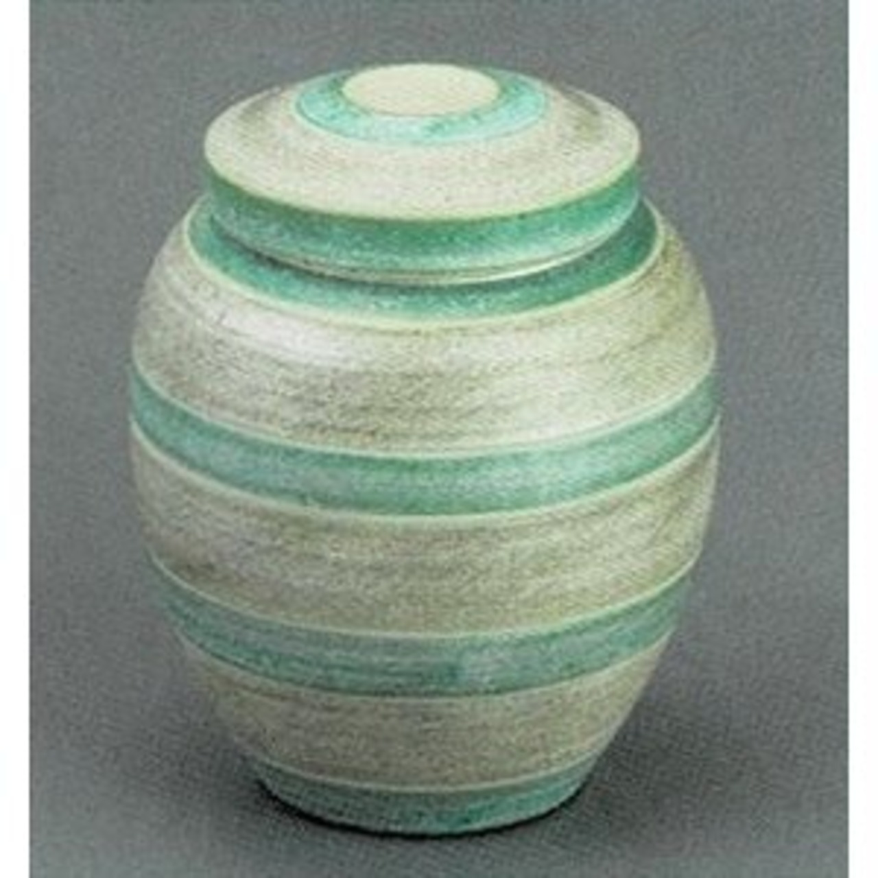 手元供養用ミニ骨壺 / 渦銀彩グリーン