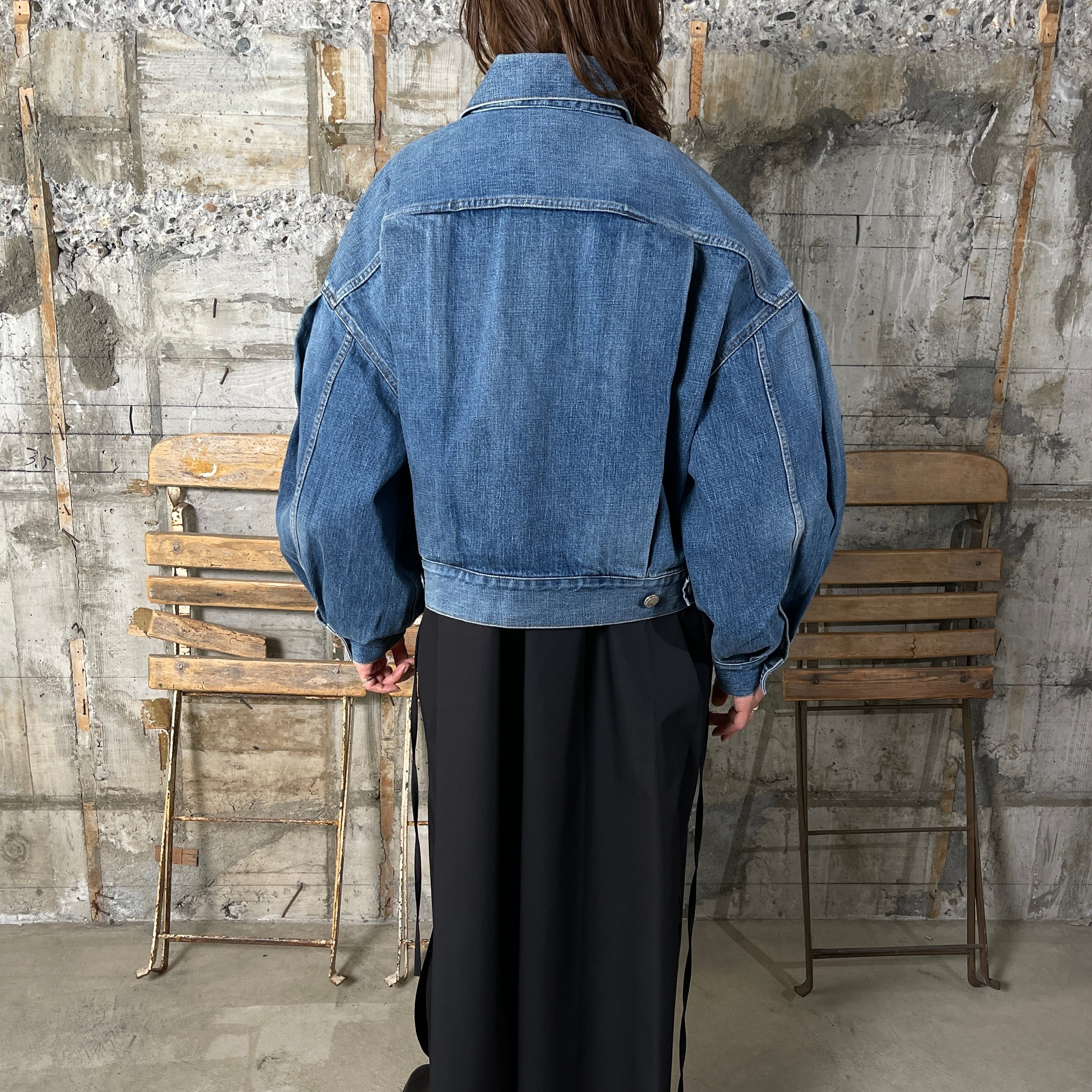 HYKE【ハイク】BALLOON SLEEVE DENIM JACKET/ TYPE2 (17333/USED WASH) | glamour  online powered by BASE