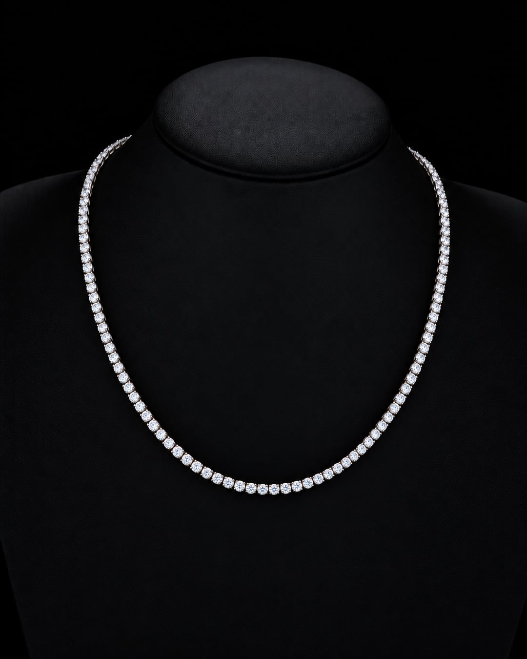 【3mm】Moissanite Tennis Necklace -Gold/Silver-