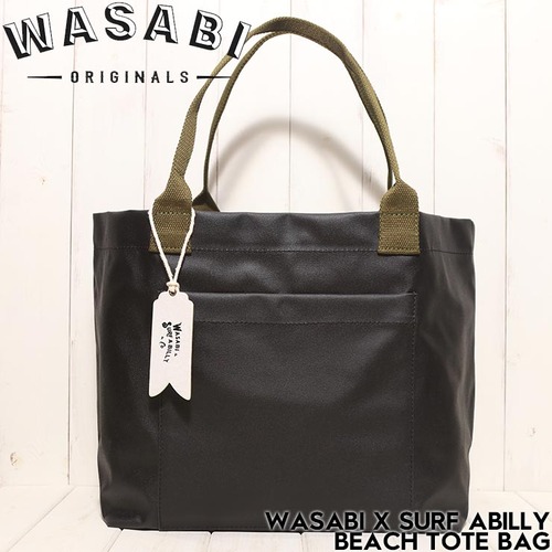 トートバッグ ビーチバッグ Wasabi originals ワサビ SURF A BILLY BEACH TOTE BAG 16L BLACK 日本代理店正規品