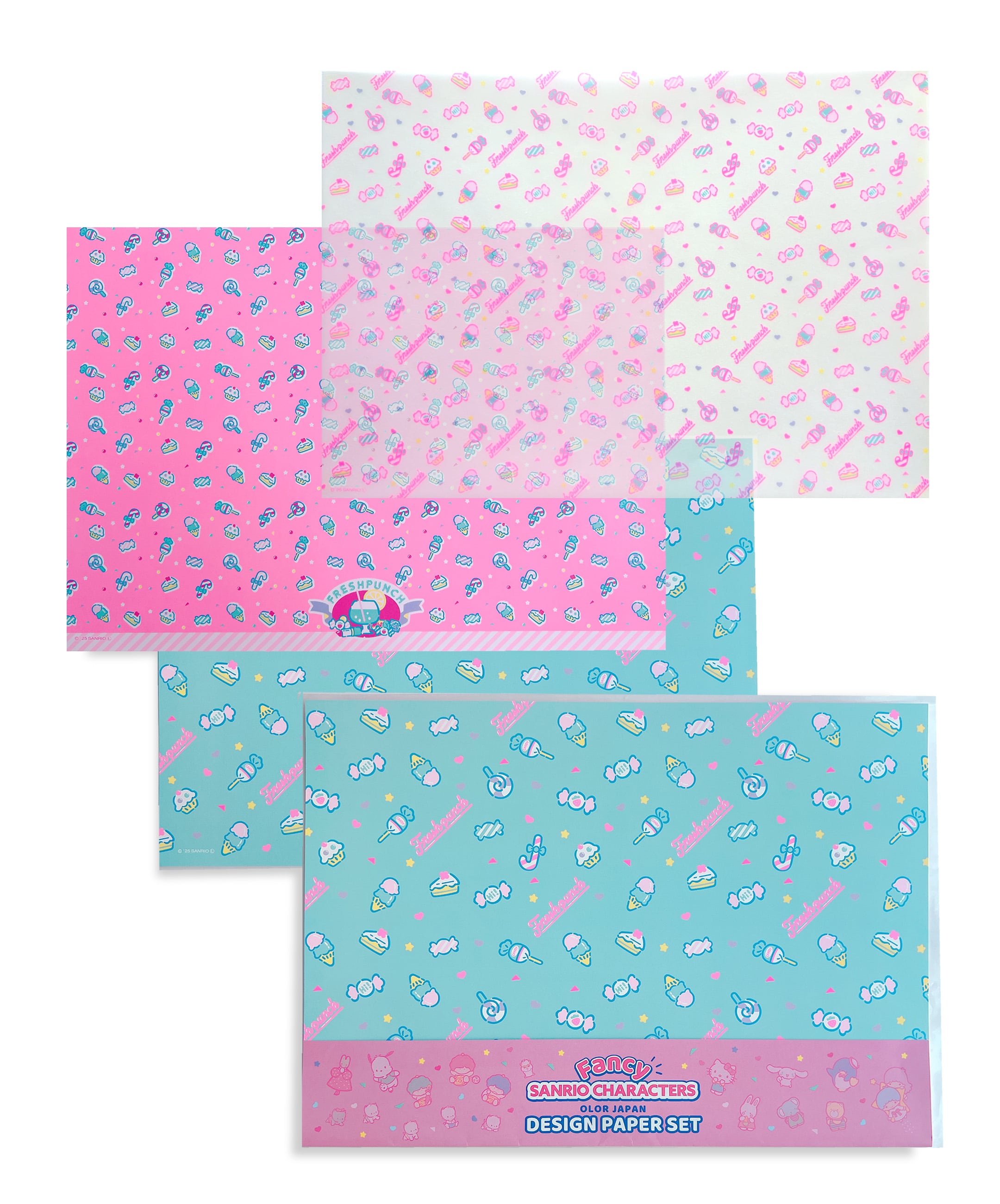 Sanrio Characters】POP PINK PRINT! Design paper set /MIX
