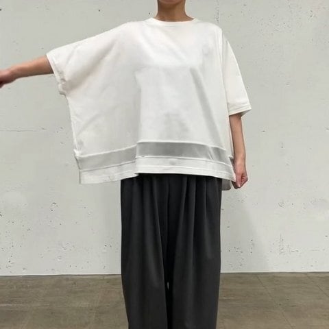 mizuiro-ind（ミズイロ-インド）シアー切り替えワイドプルオーバー [2