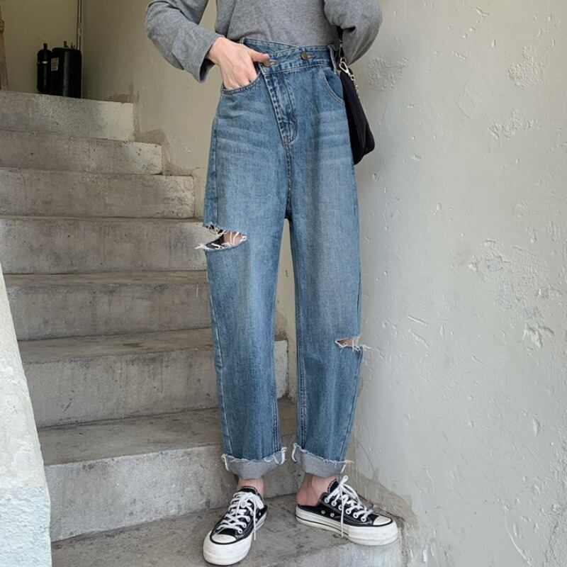 スプリングオータムスタイルジーンズ ルーズパンツ 春物 秋物 1号婦人6481522871