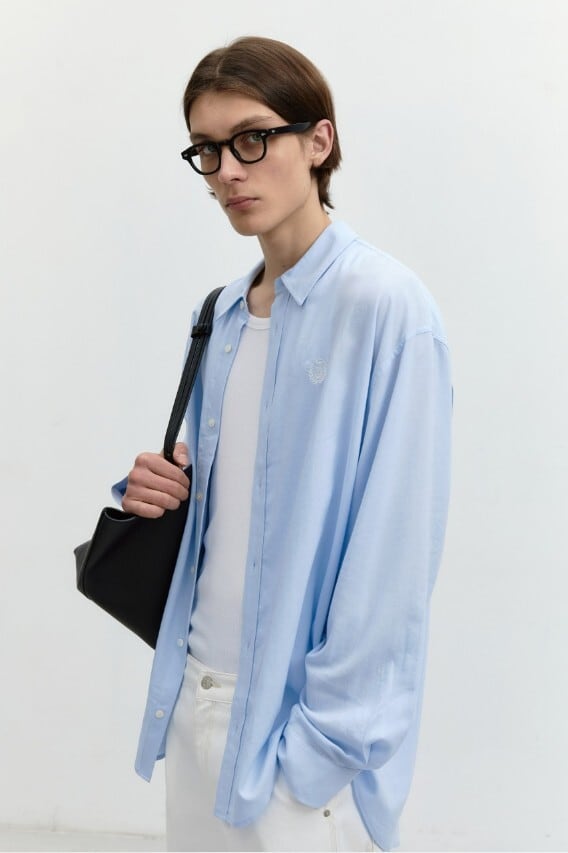 LE SSERAFIM ユンジン ユニフォーム シャツM ☆LE SSERAFIM ユンジン 着用！！【DUNST】UNISEX CLASSIC LINEN SHIRT