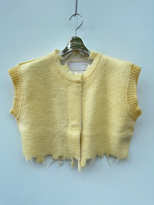 PERVERZE　Mohair＆Wool Damaged Knit Vest/Cream (通販のお問い合わせ)