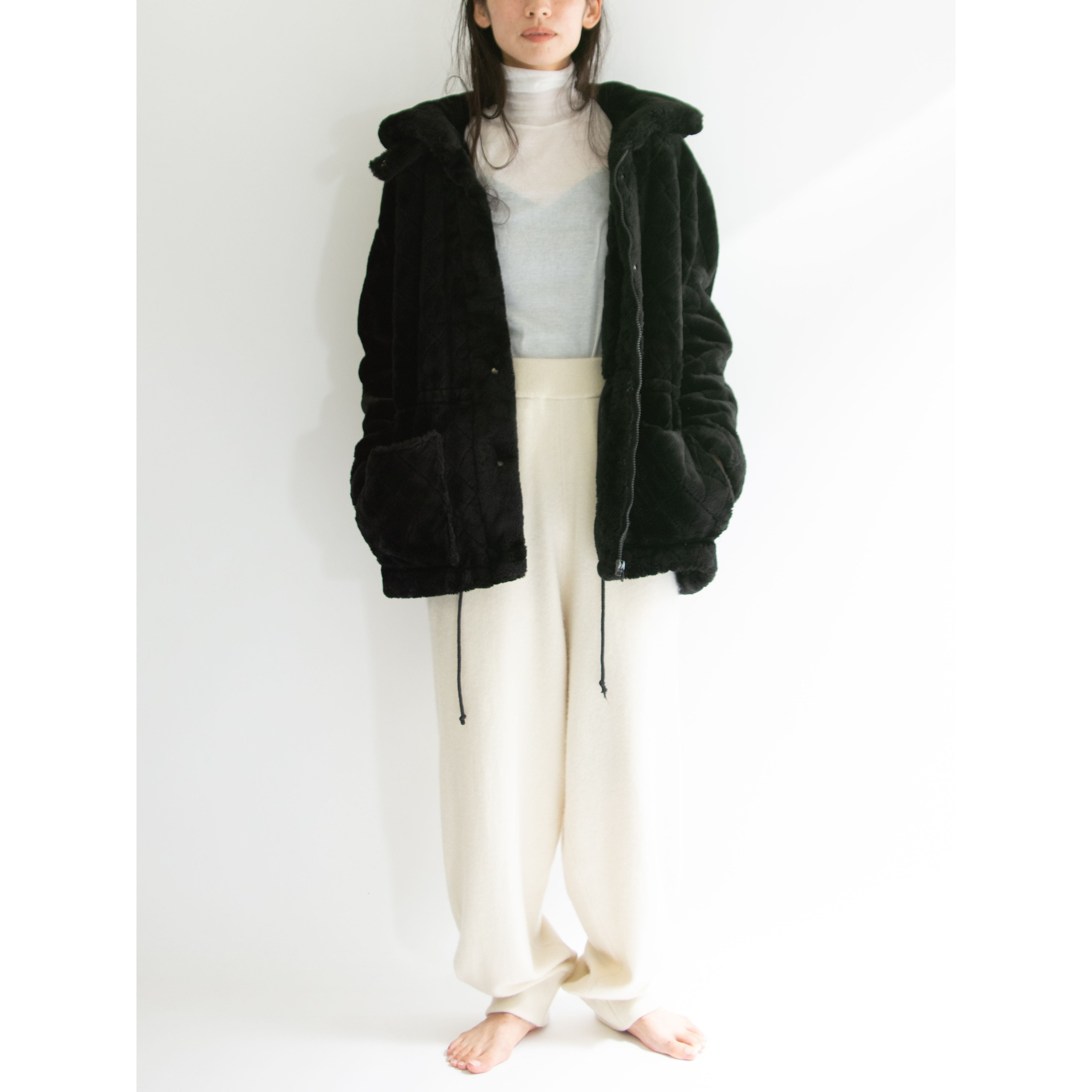 SONIA RYKIEL】Made in France Acrylic-Cotton Boa Fleece Jacket ...