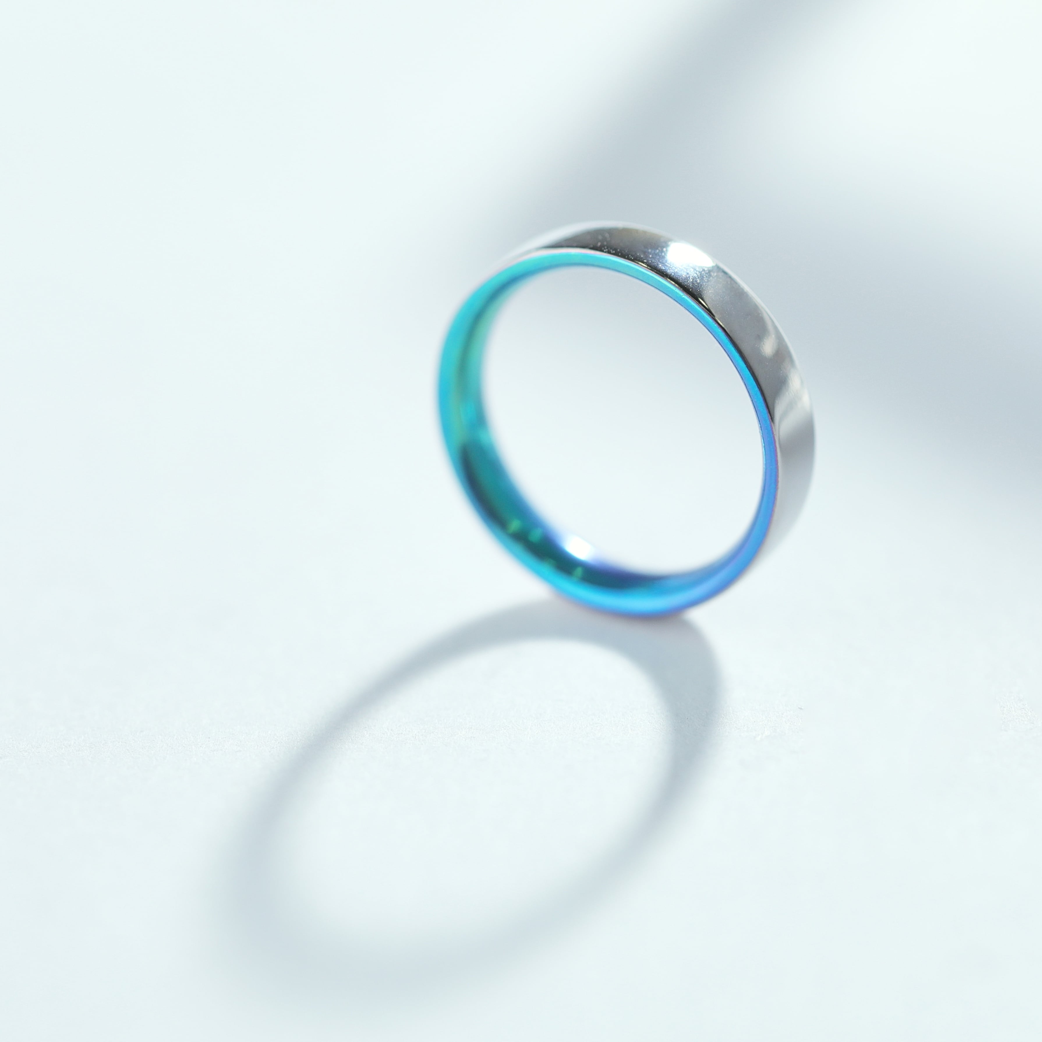 ＊オーダー 専用ページ＊『青空』リング / トゥーリング 裏で楽しむ 4mm フラット リング 新緑と青空 | Arikata － チタンを