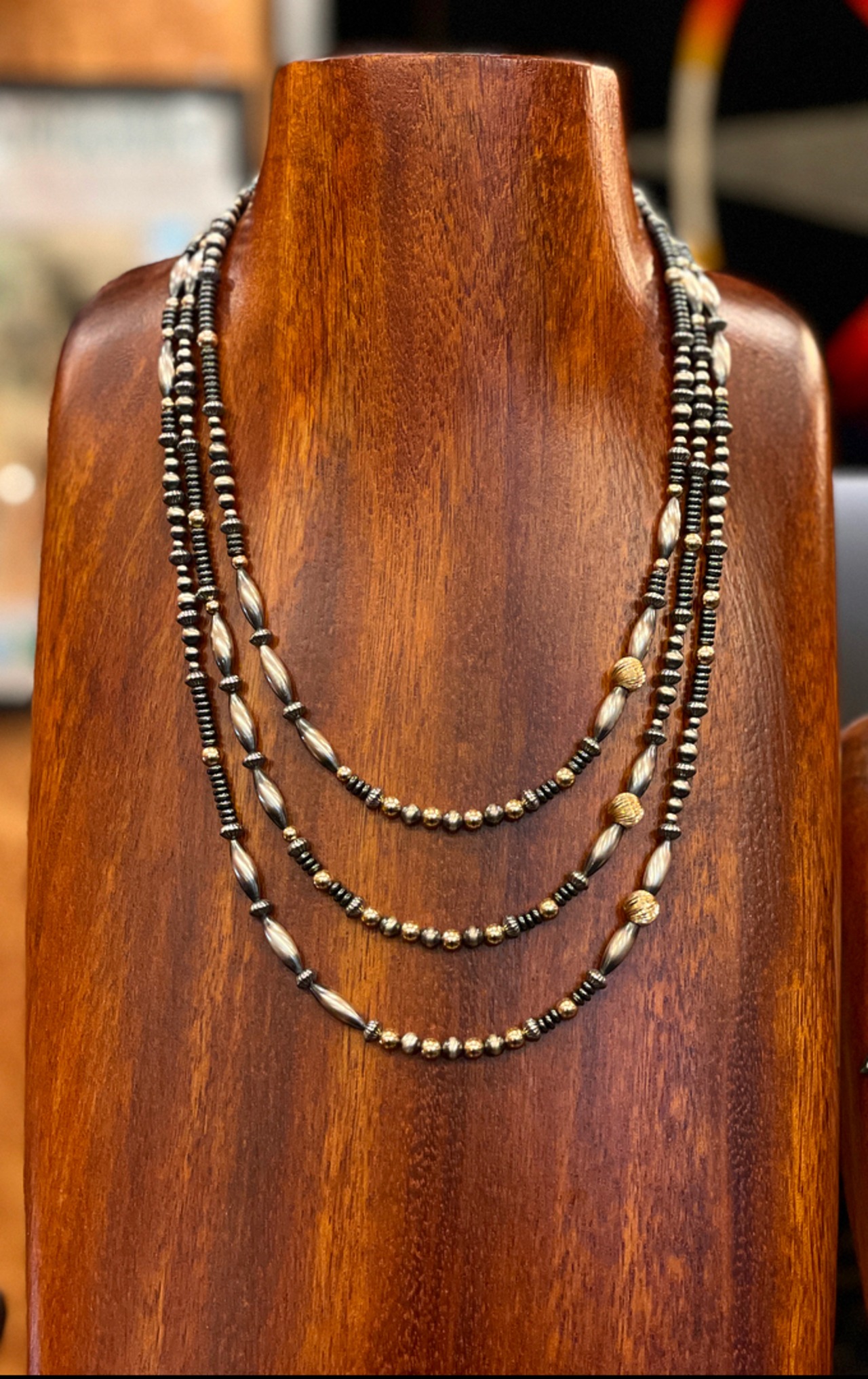 ブライト（Bright）ネックレス（Wave S Hematite）50cm - 5