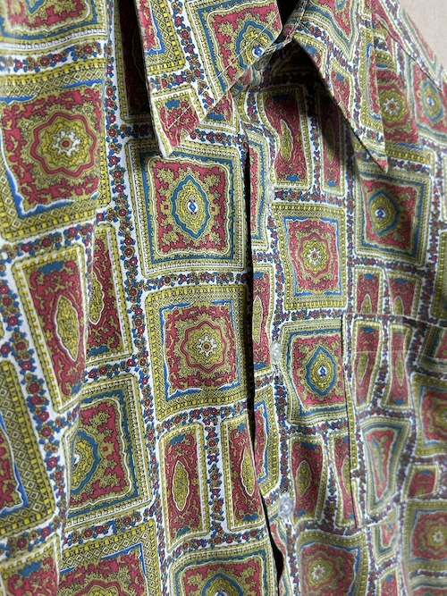 【古着 通販】柄シャツ-3枚目