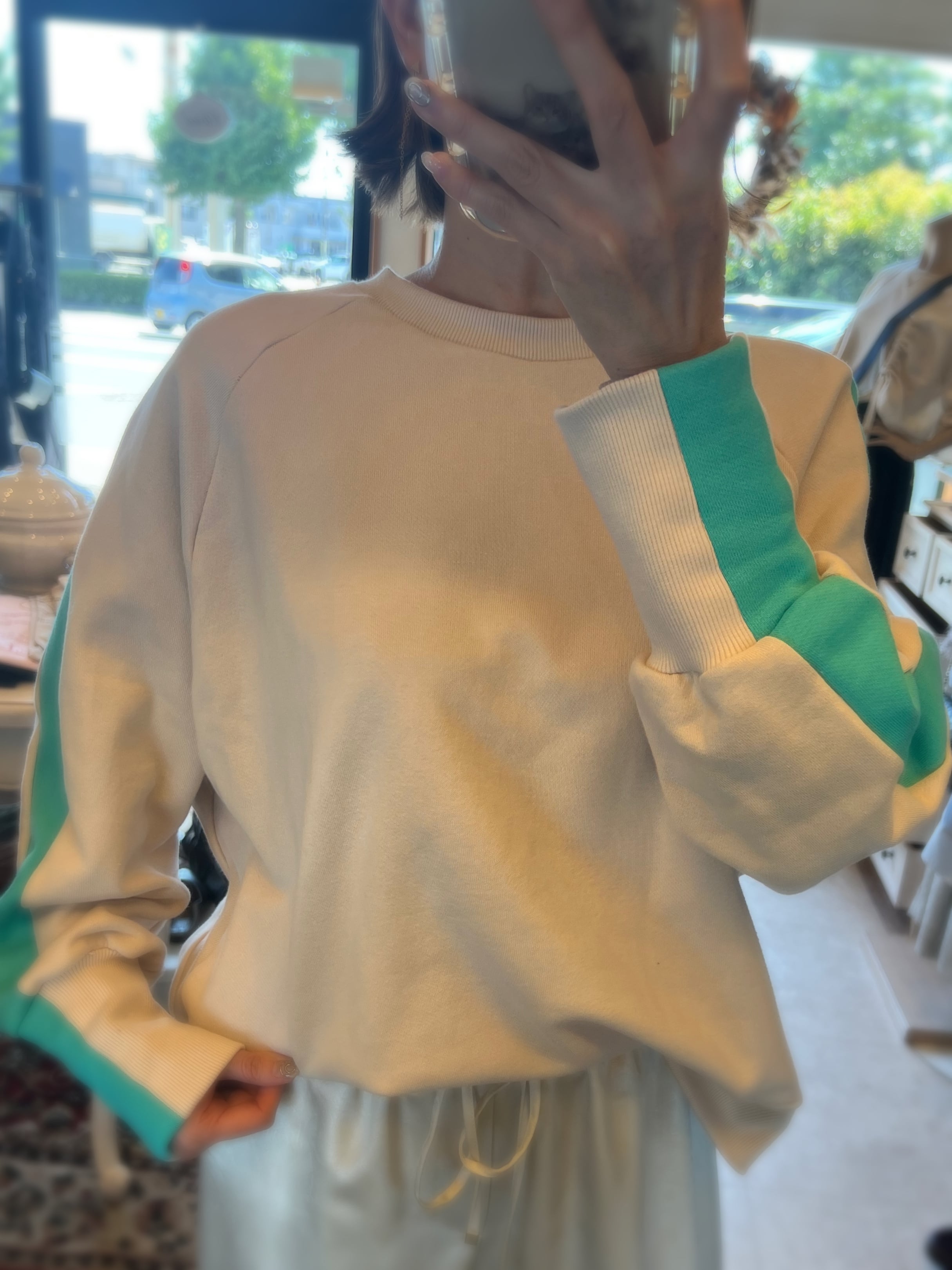 新品未使用Mewl シャツスリーブボーダーPO Mewl シャツスリーブボーダープルオーバー（Tシャツ/カットソー