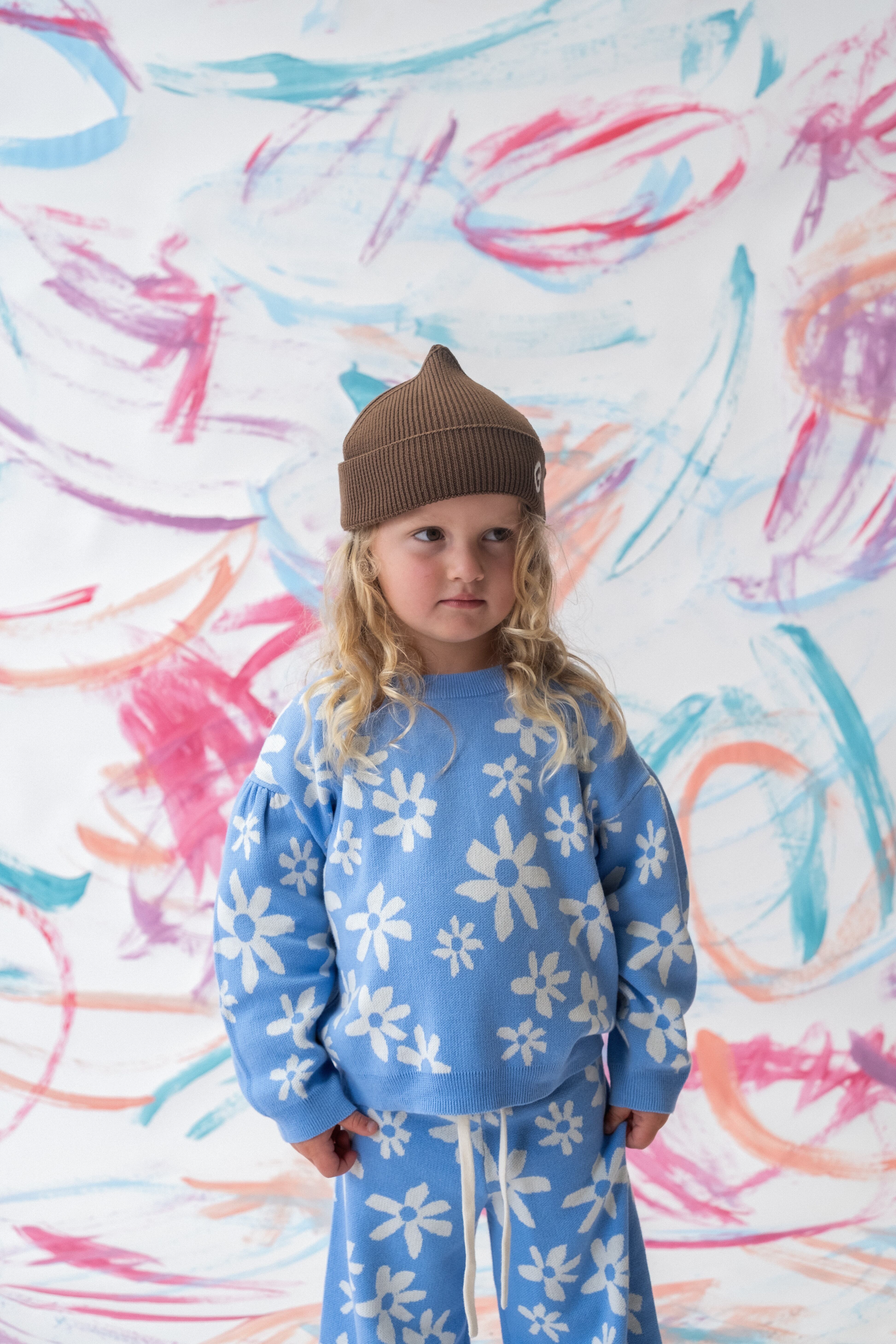 【即納/送料無料】Grown / Organic Wild Flower Knit Pull Over