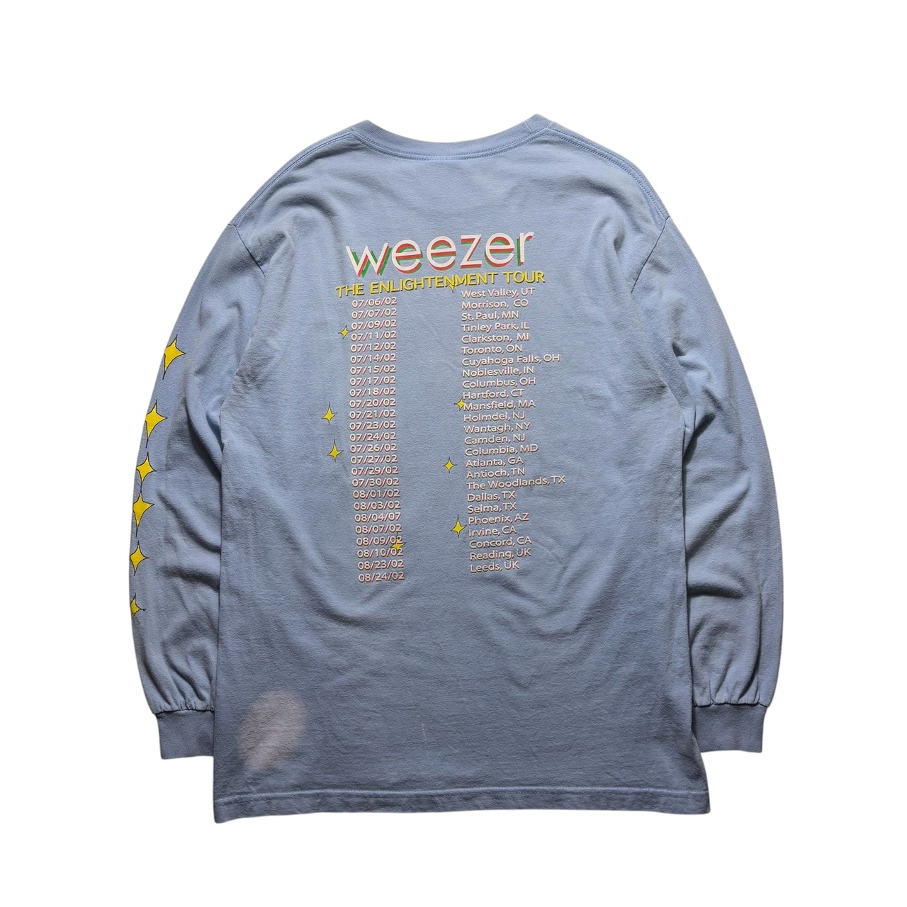 vintage 2002’s WEEZER long sleeves music tee “THE ENLIGHTENMENT TOUR”