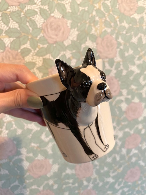 3D アニマルマグ　ボストンテリア　犬  マグカップ