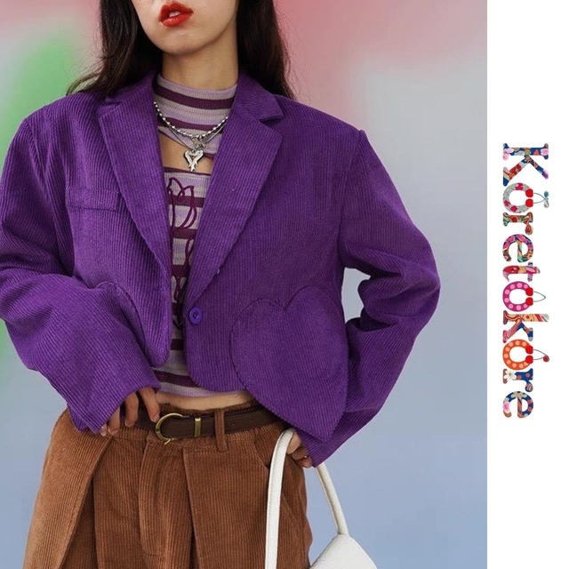Purple Retro Blazer Jacket A4027