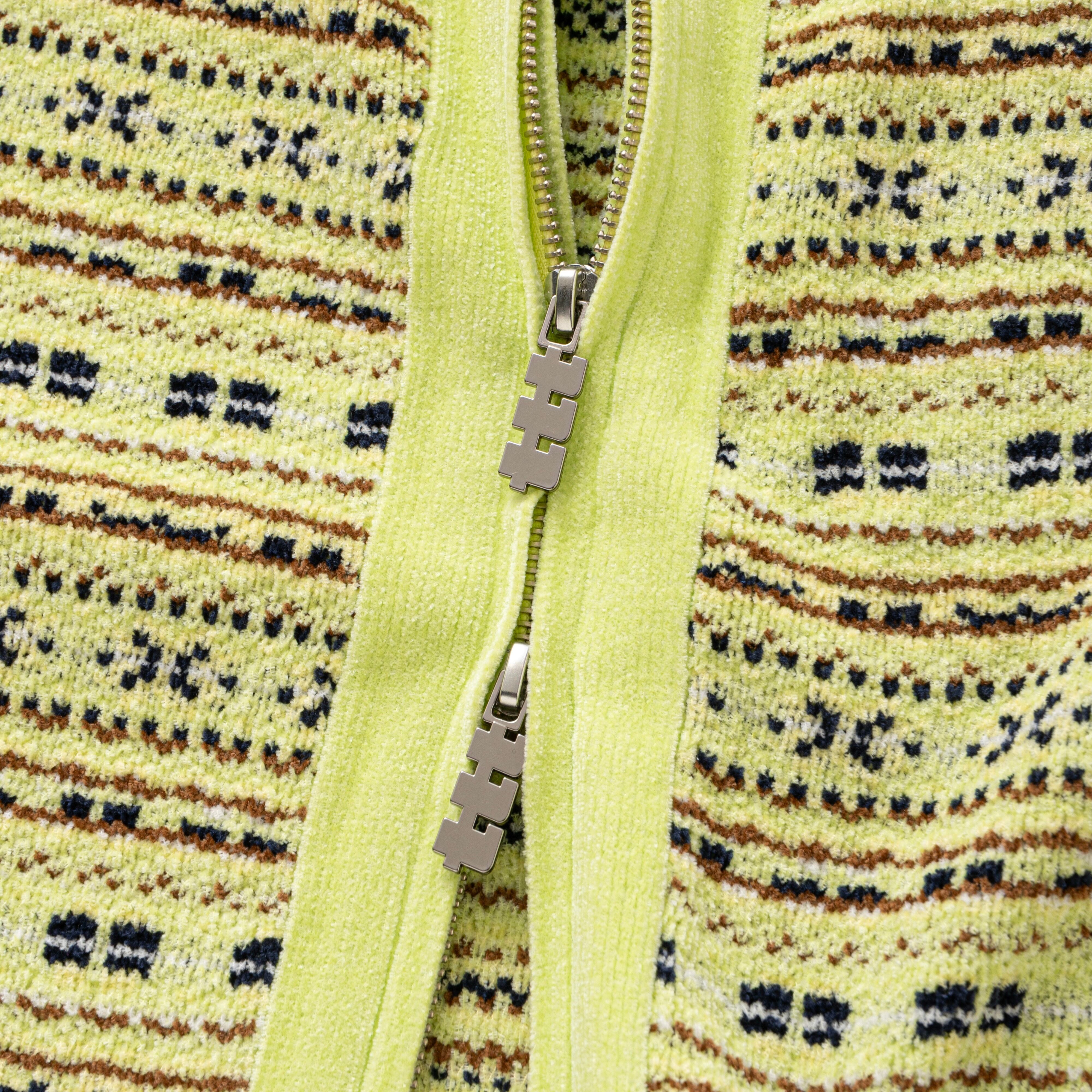 Zip up knit polo shirt（LIME） | TTTMSW