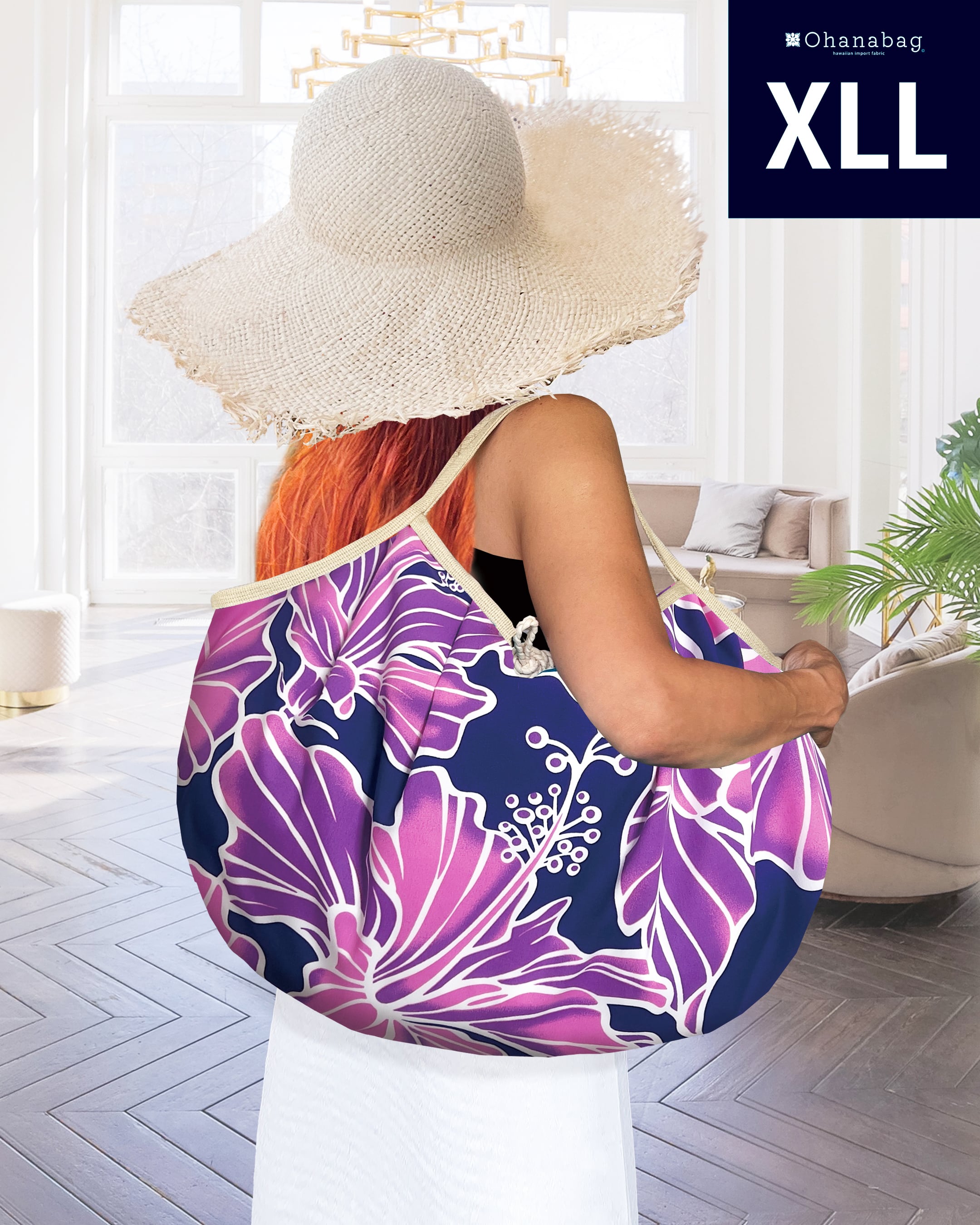 【XLL・ハウナニパープル】Hawaiian_OhanaBag/XLL_004