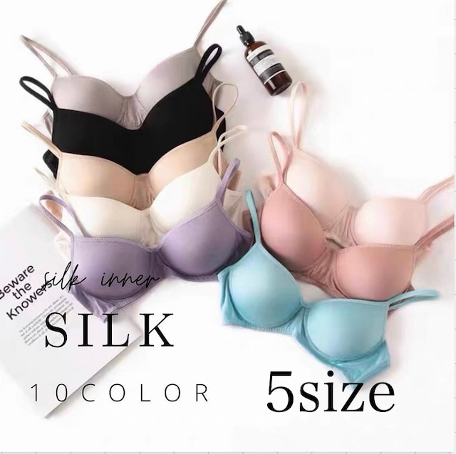 【お試し1点SALE価格】【silk】【5size/10color】Silk   simple bra  set s119