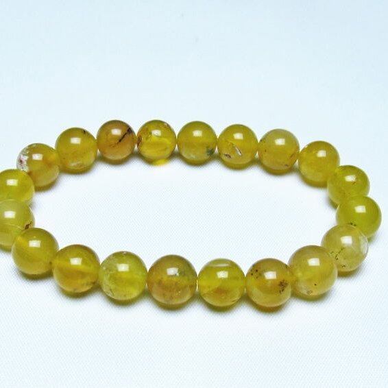 オパール ブレスレット 10mm イエローオパール コモンオパール 一点物 メール便可 [M便 1/10] 111-48699