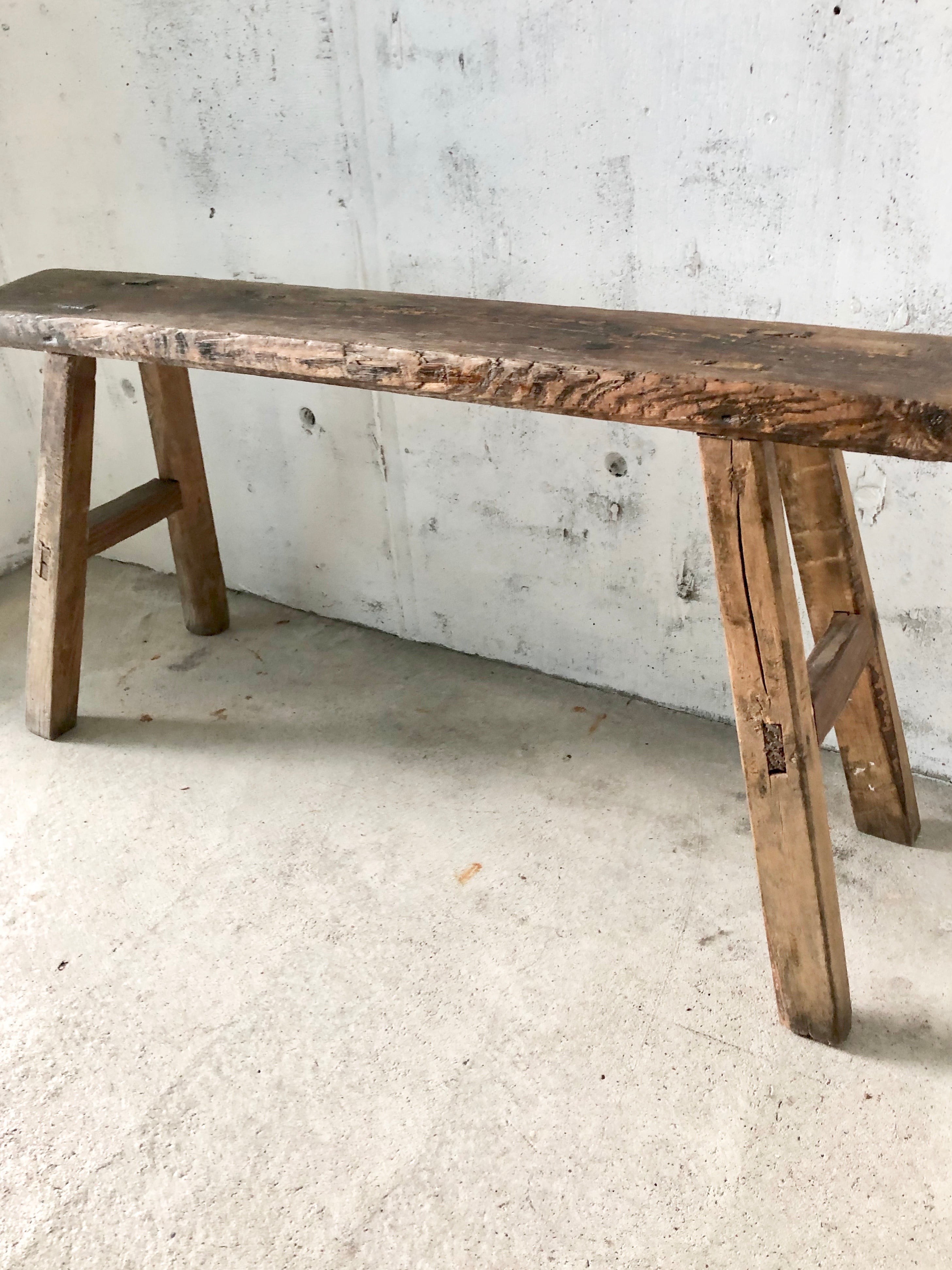 横幅のある古材ベンチ［古家具］ | giraffes craft