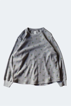 RL 【LILY PRINT THERMAL L/S GREY/TURQUOISE】