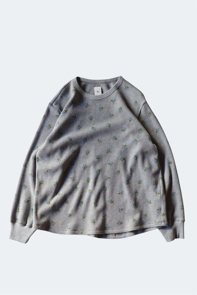 RL 【LILY PRINT THERMAL L/S GREY/TURQUOISE】