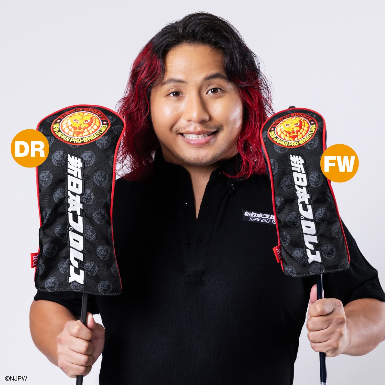 新日本プロレス ストレートタイプヘッドカバー（ドライバー用）